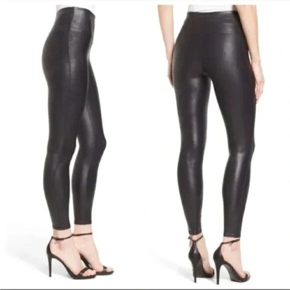 Spanx Faux Leather Leggings Size Small - Picture 1 of 9
